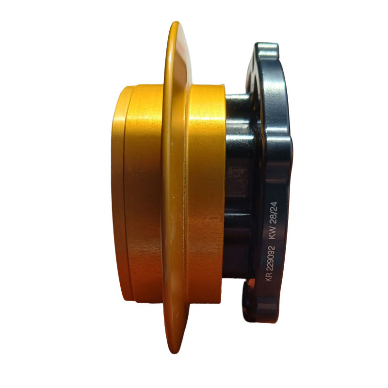 Piña retráctil Krontec QR-30, parte hembra en el lado del volante, sin conector, fijación de 6 agujeros en el volanteArray