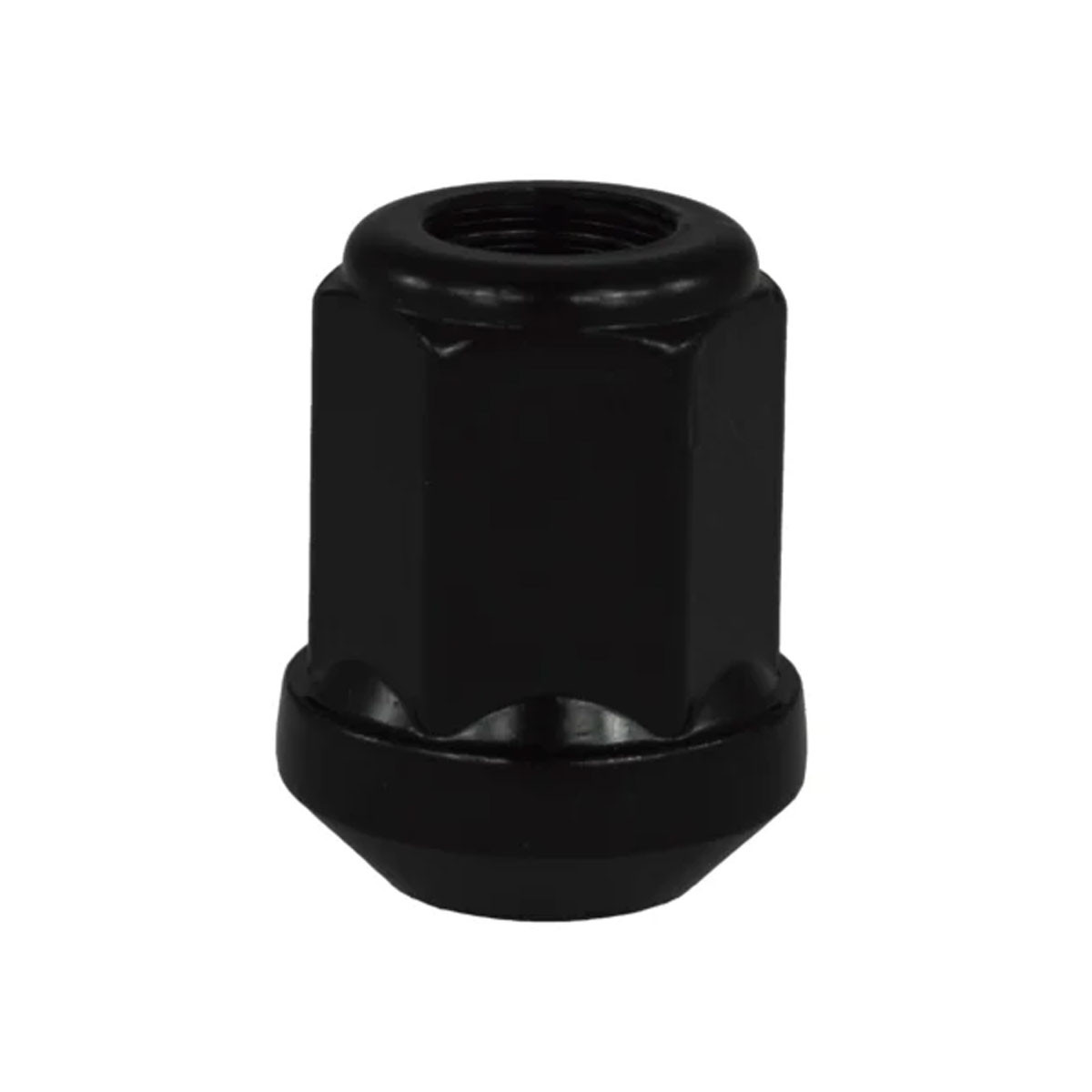Porca EVO Corse aço galvanizado preto 12x125 chave 19 cone 90° L31mm abertaArray