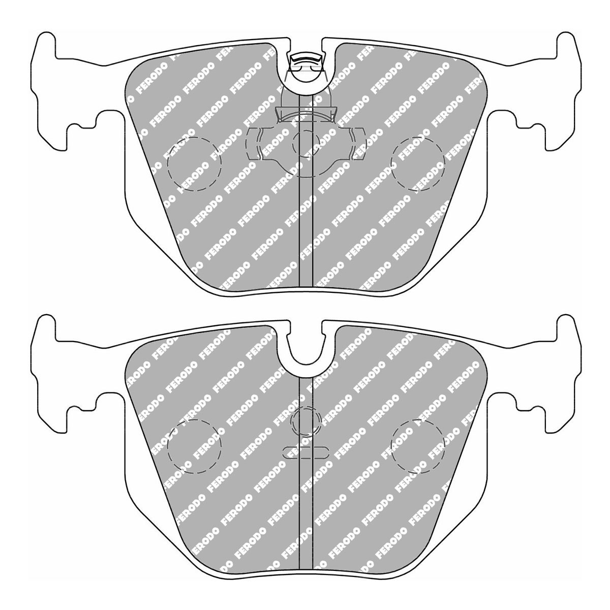 Pastilhas de travão traseiras Ferodo DS 1.11 traseiras BMW E38Array