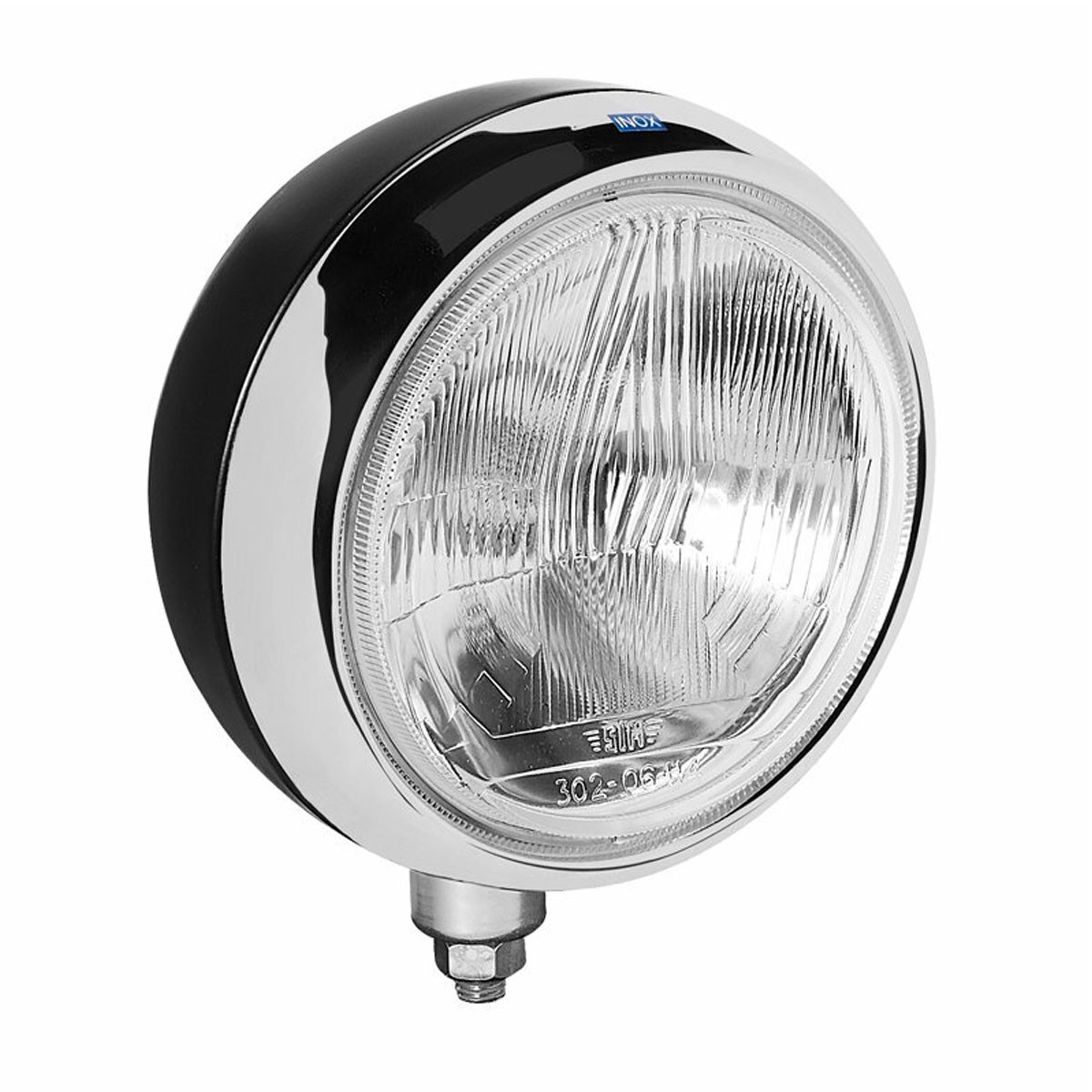 Luz de largo alcance SIM 3206 de acero inoxidable cromado H4 Ø181 mmArray