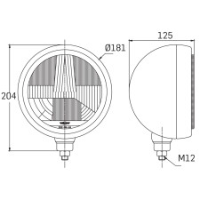 Faro antinebla de acero inoxidable SIM (H4)