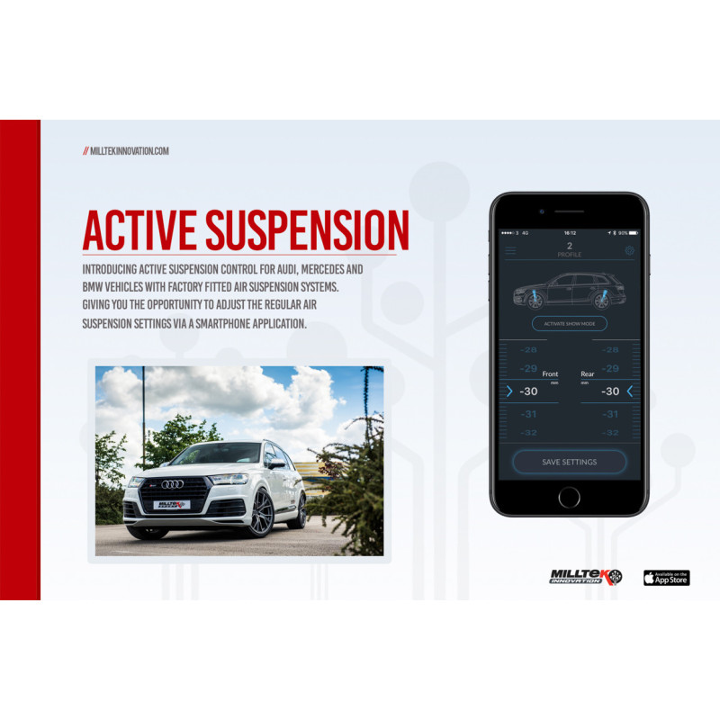 Milltek SSXAU764 Active Suspension Control System (avec Module Bluetooth + Cablage) Modèles restylésArray