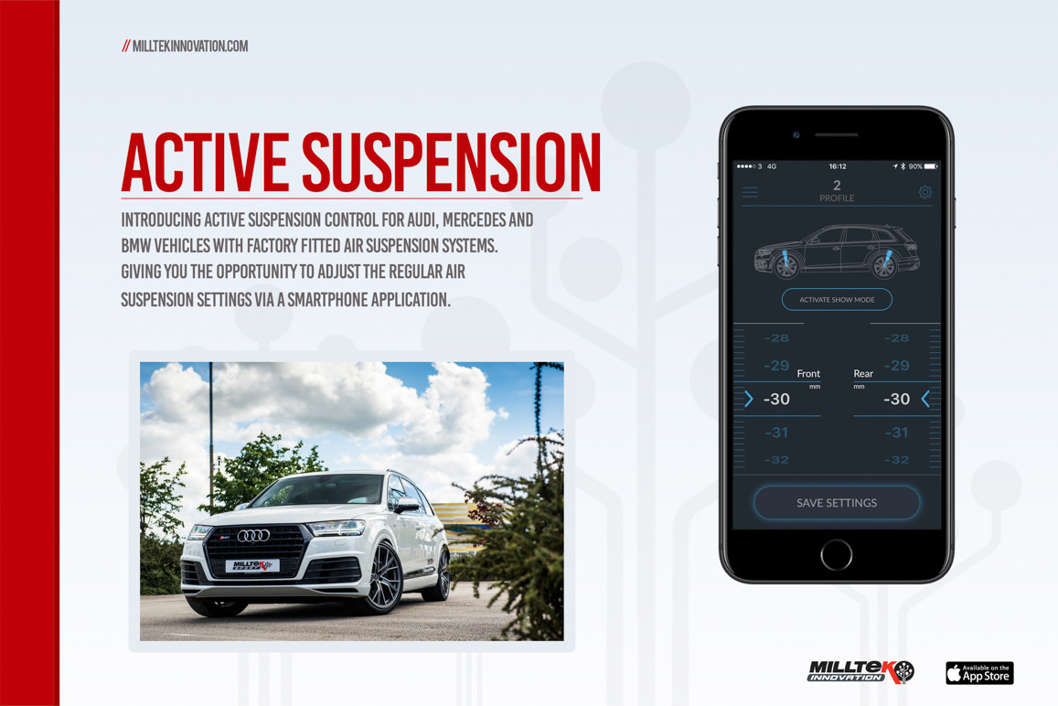Milltek SSXAU764 Active Suspension Control System (avec Module Bluetooth + Cablage) Modèles restylésArray