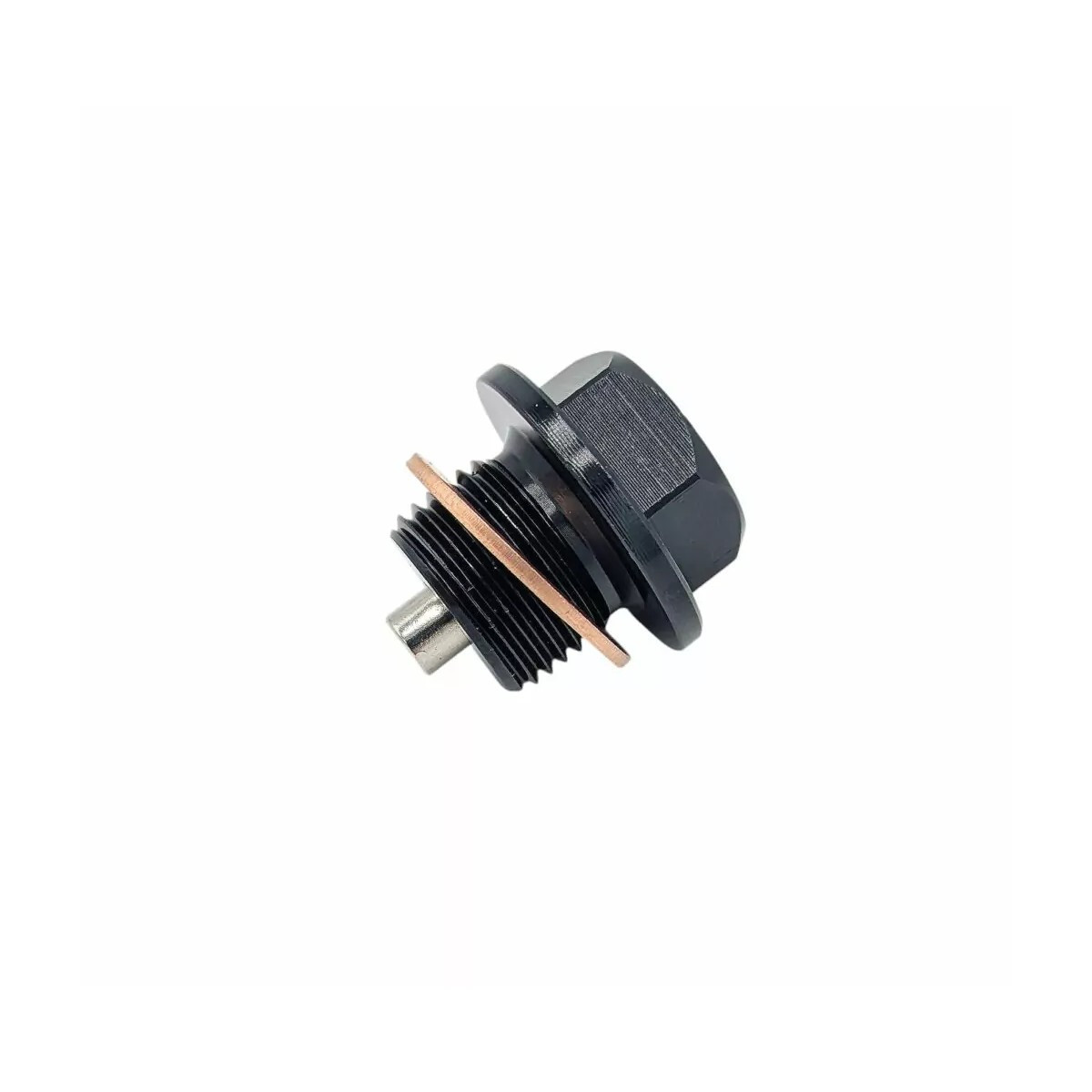 Bujão magnético preto para o cárter de óleo do motor OBPArray