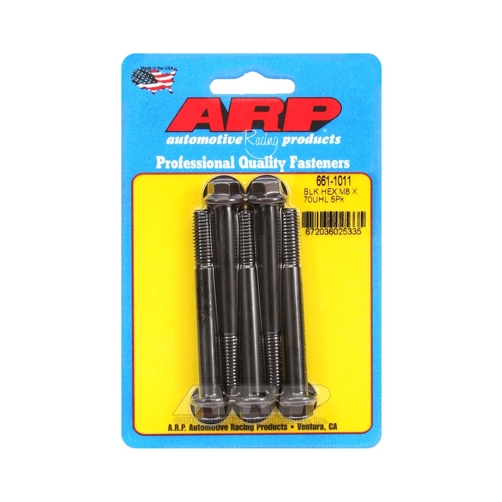 Perno universal ARP M8 x 1,25 - Oxyde negro hexagonal x5Array