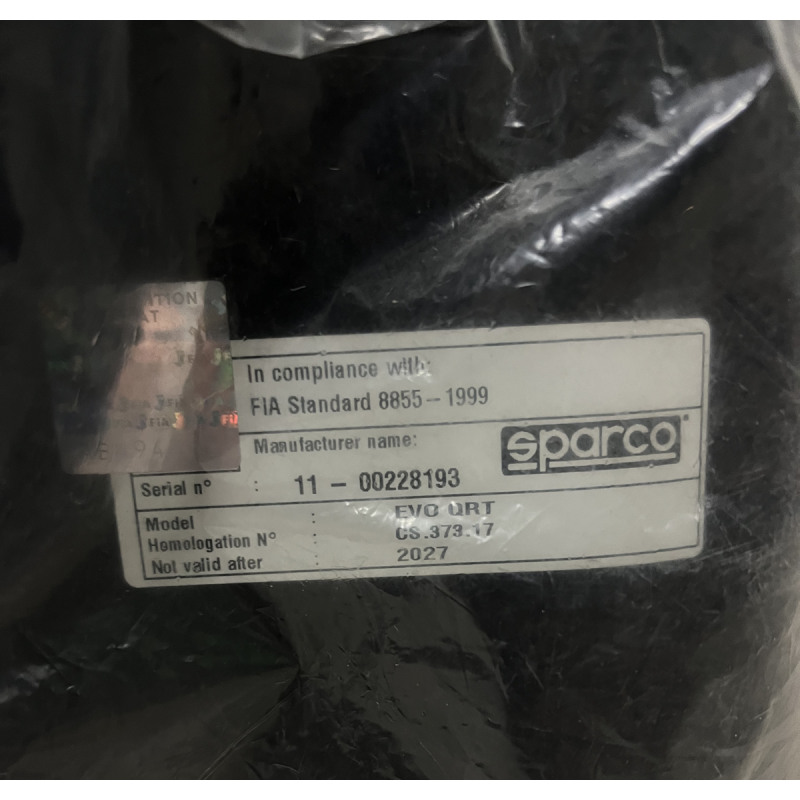 Asiento baquet Sparco Evo QRT FIA 31-12-27 reacondicionadoArray