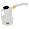 Jarra de plástico BG de 2 litros con tapón y boquilla flexible