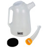 Jarra de plástico BG de 2 litros con tapón y boquilla flexible