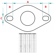 POWERSPRINT Flange INOX 2 furos