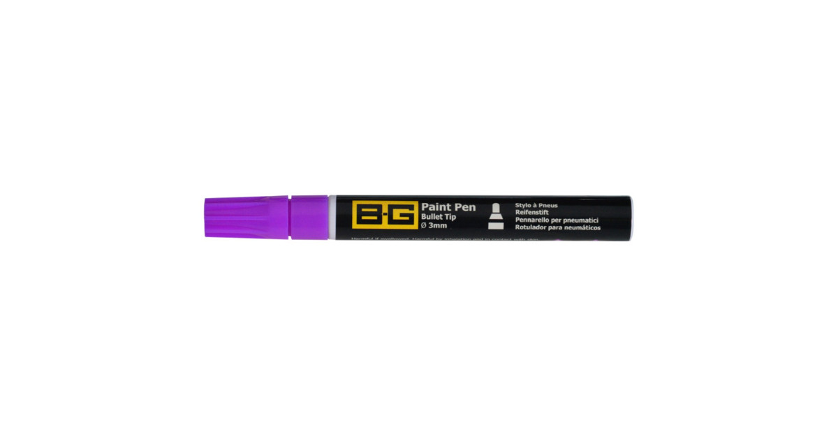 Canetas de feltro para pneus roxas BG-Racing, diâmetro 3 mm - 6 mL (unidade)