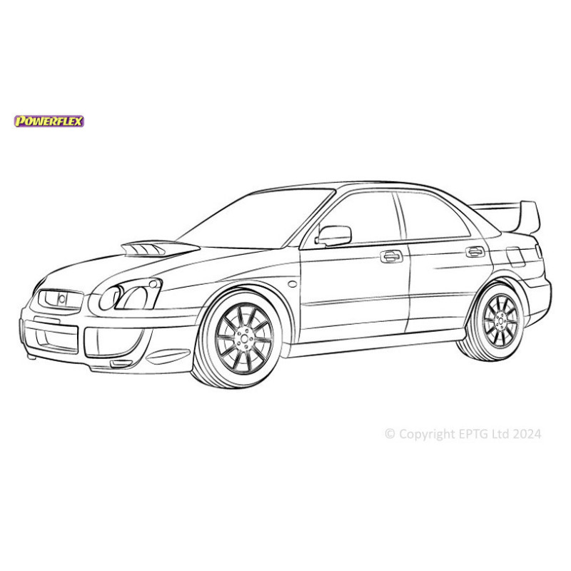 Silent Bloc Powerflex Subaru Impreza Turbo, incluindo WRX e STi GD, GG (2000 - 2007)Array