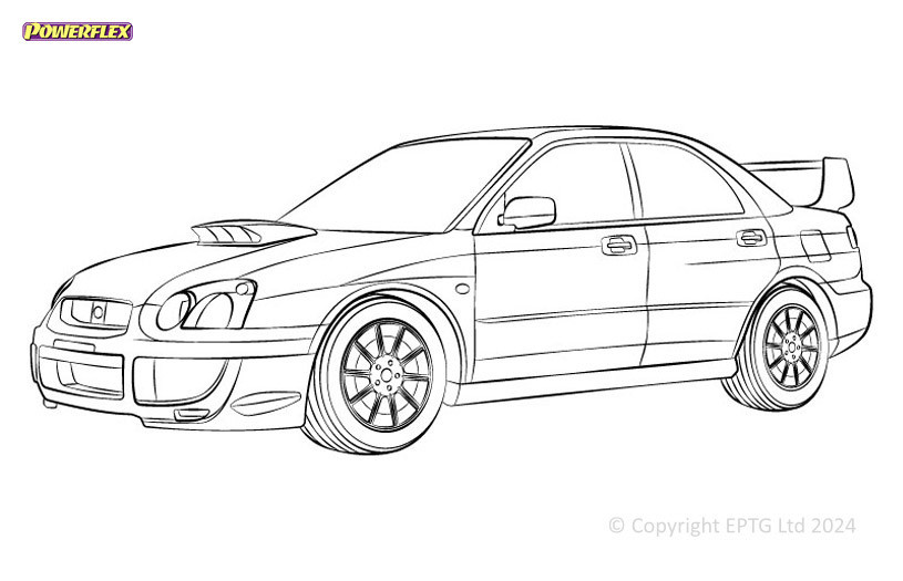 Silentblock Powerflex Subaru Impreza Turbo inc. WRX & STi GD,GG (2000 - 2007)Array