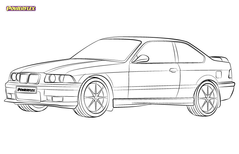 Silent Bloc Powerflex BMW Série 3 E36, incluindo M3 (1990 - 1998)Array