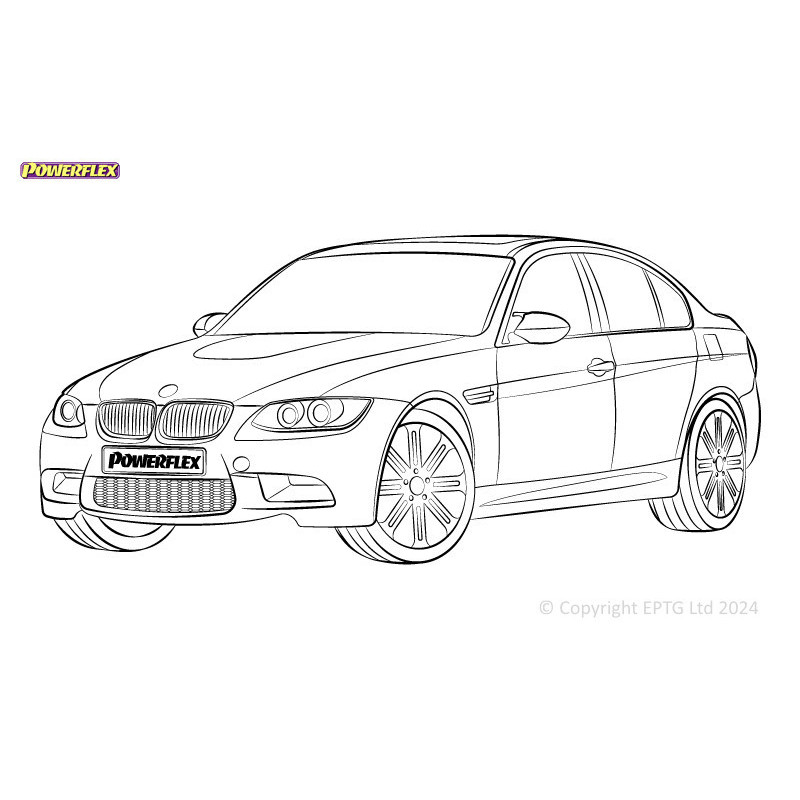 Silent Bloc Powerflex BMW Série 3 E9* M3, incluindo GTS e CabrioletArray