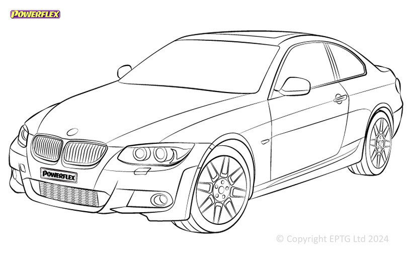 Silentblock Powerflex BMW Série 3 E9* xDriveArray