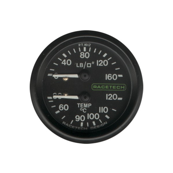 Manometro 2 en 1 de presión y temperatura Racetech Ø52 mmArray