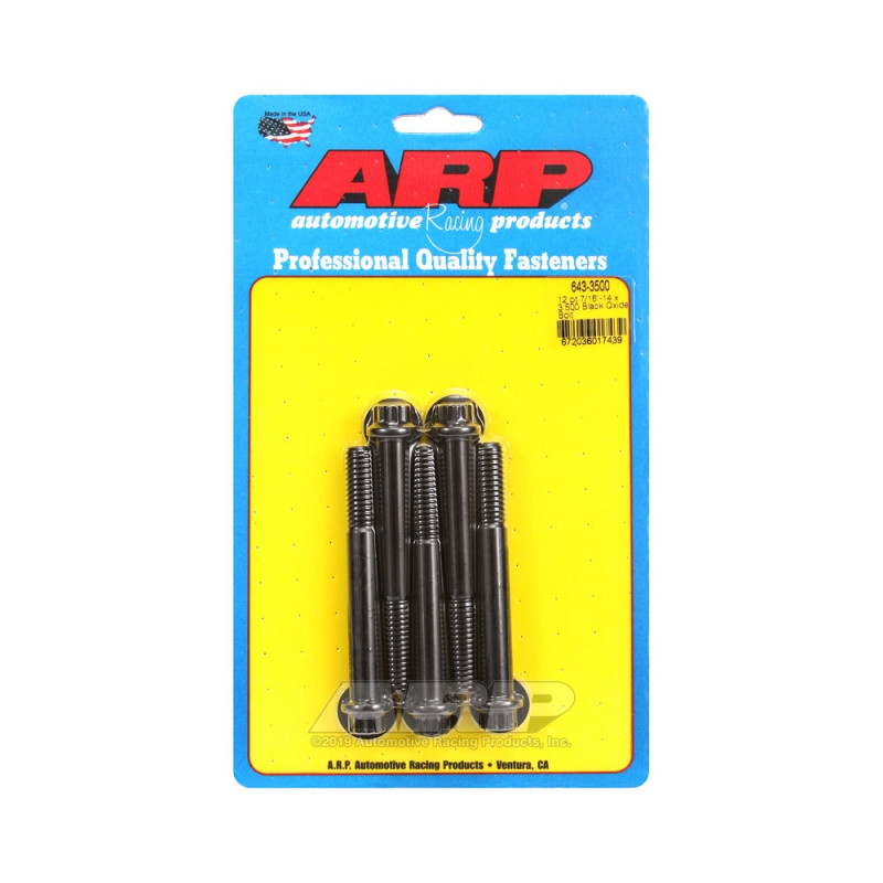 Parafusaria universal ARP 7/16-14 - Óxido preto, 12 pontos, 5 unidadesArray