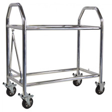 Carrinho de pneus compacto em aço inoxidável, 1385 mm x 475 mm, para camiões - GT2i
