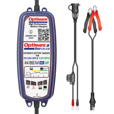 Carregador de bateria AGM, GEL, EFB, chumbo-ácido e lítio LiFePO₄ de 12 V OptiMate 2 DUO TM550