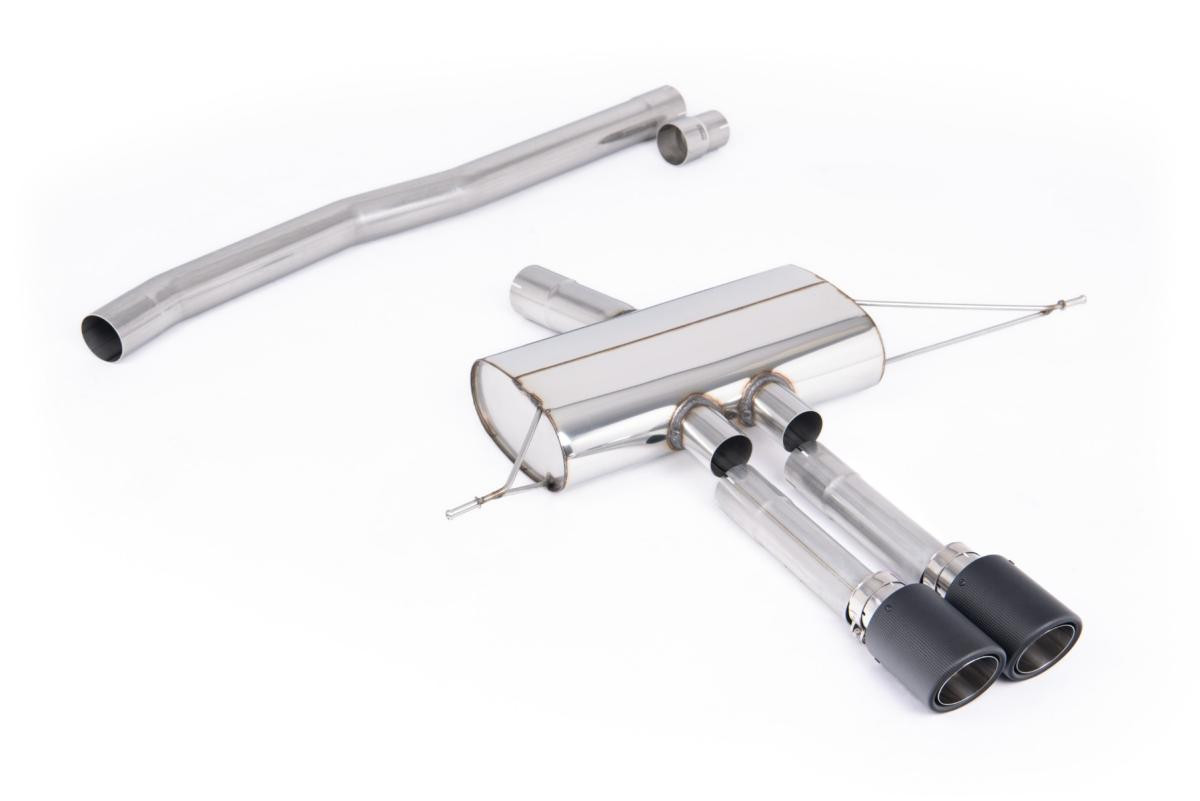 FAP Back Milltek SSXM496 - Sans silencieux primaire - Sorties Dual Jet-100 Carbone stockéArray