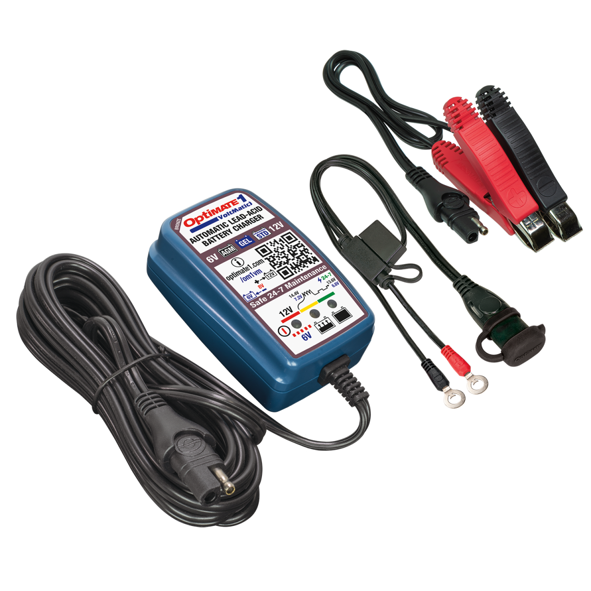 Carregador de bateria AGM, GEL, EFB e chumbo-ácido de 12 V OptiMate 1 Voltmatic TM400AArray