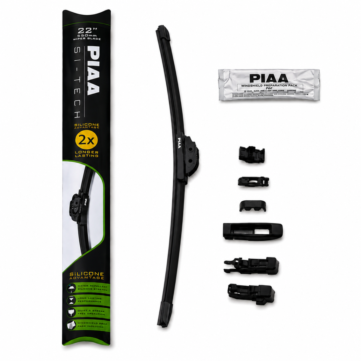 Lâmina do limpa-para-brisas de silicone PIAA Si-Tech 97055B 550 mmArray