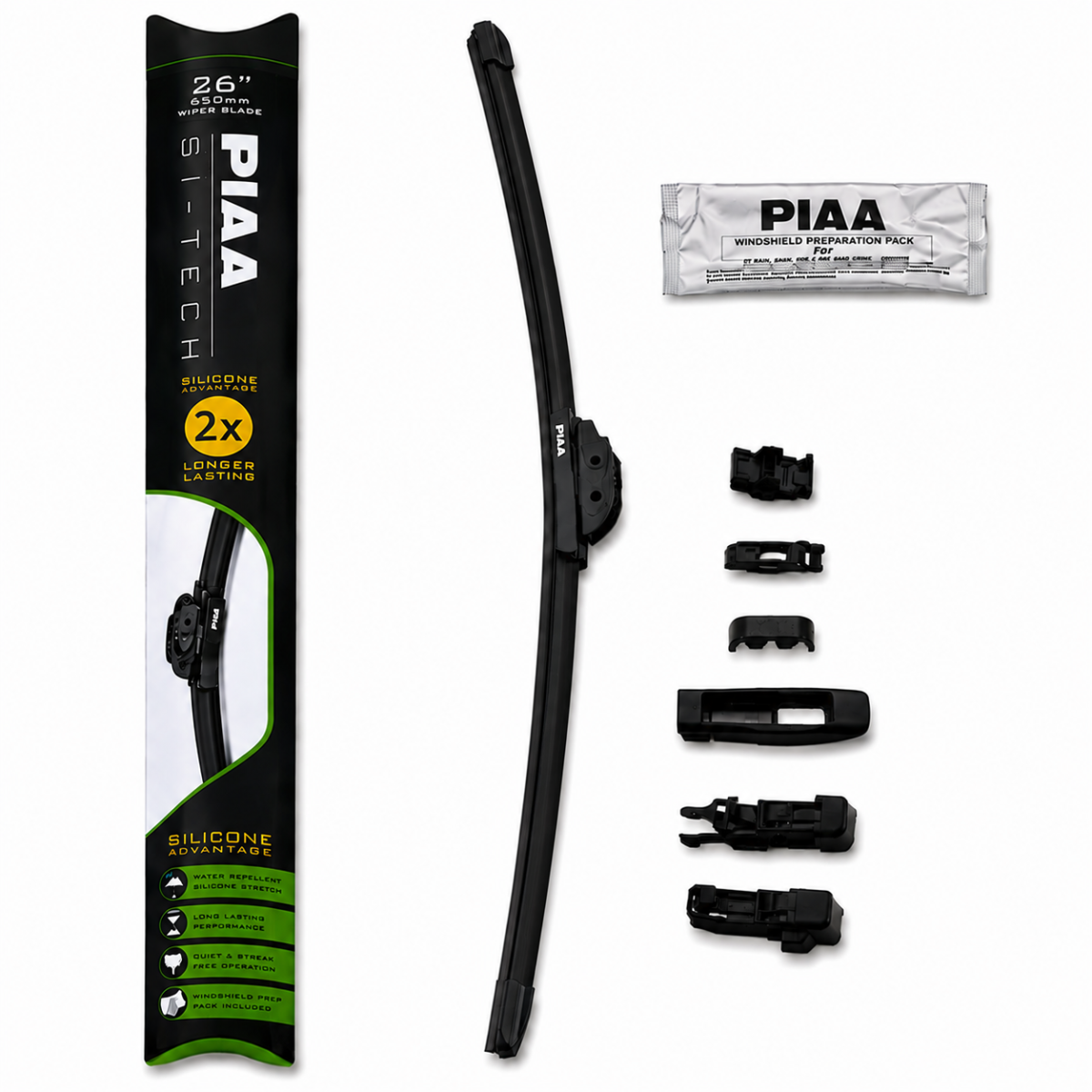 Raqueta del parabrisas de silicona PIAA Si-Tech de 650 mm - Ref.: 97065BArray