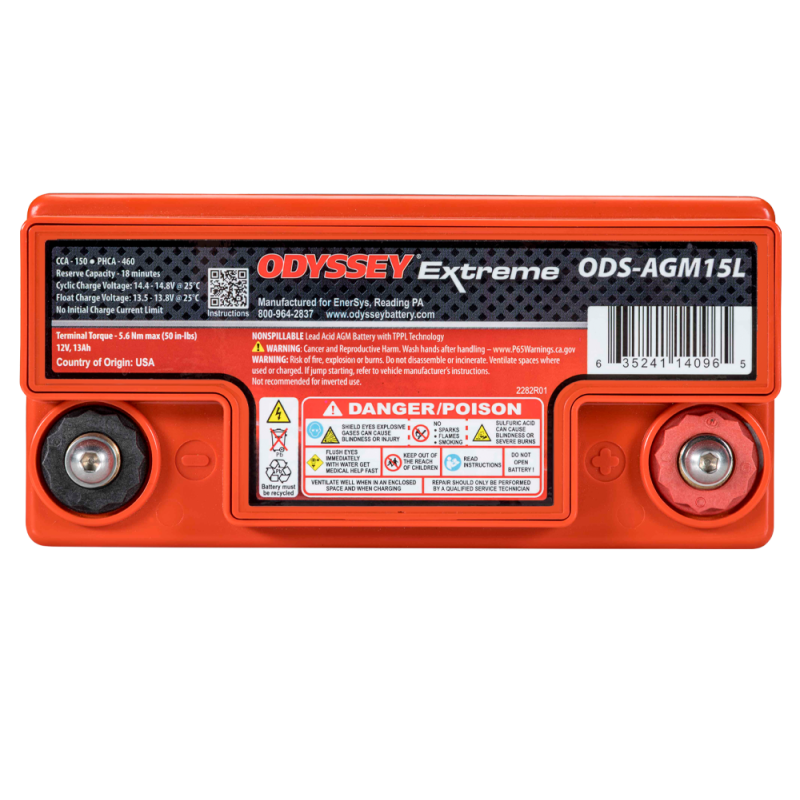 Bateria de competição AGM Odyssey Extreme PC545 ODS-AGM15L 13 Ah 545 PHCAArray