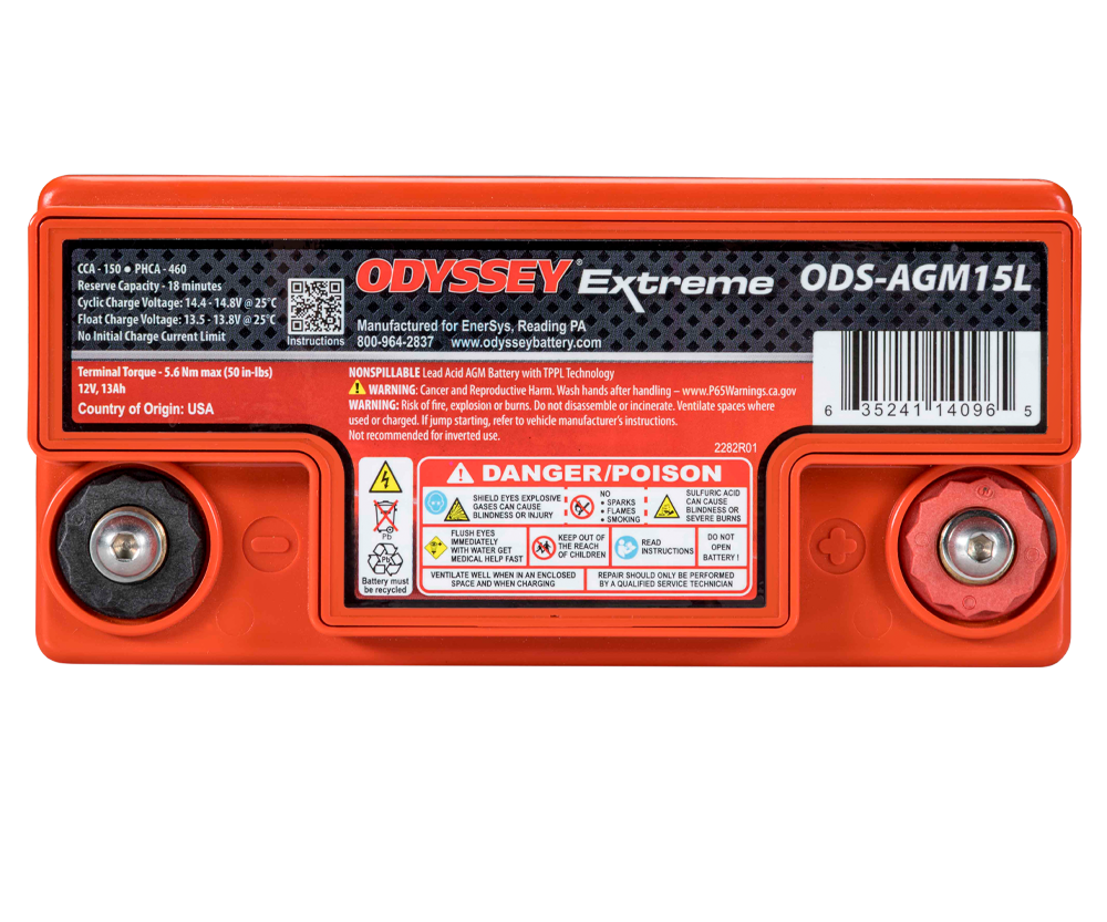 Bateria de competição AGM Odyssey Extreme PC545 ODS-AGM15L 13 Ah 545 PHCAArray