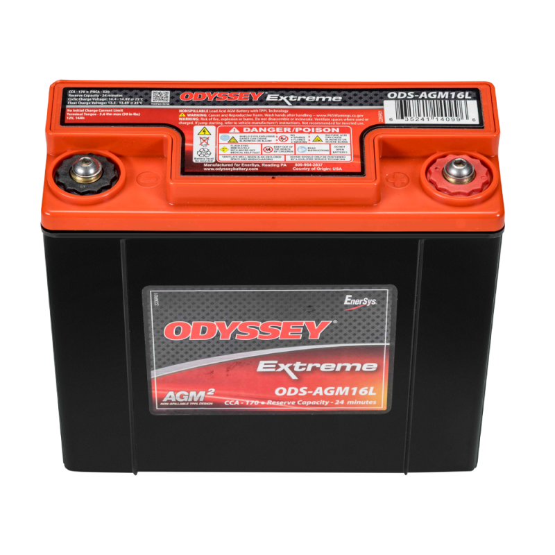 Bateria de competição AGM Odyssey Extreme PC680 ODS-AGM16L 16 Ah 680 PHCAArray