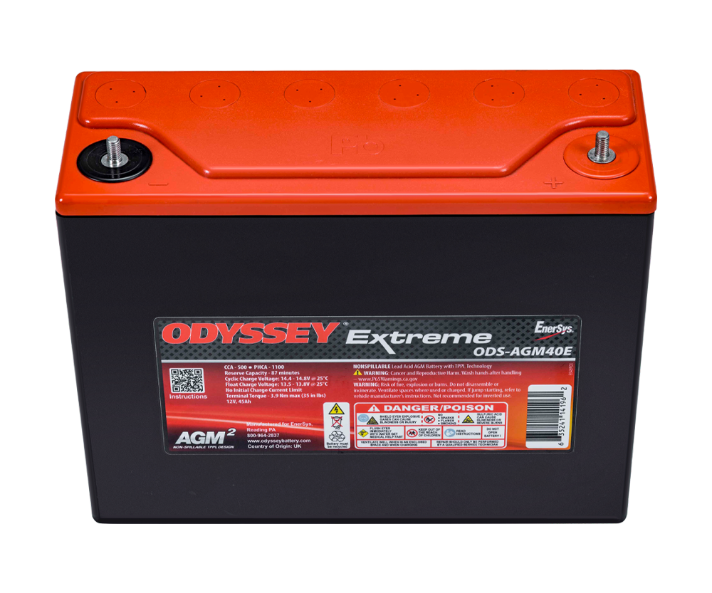 Bateria de competição Odyssey Extreme PC1100 ODS-AGM40E 45 Ah 1100 PHCAArray