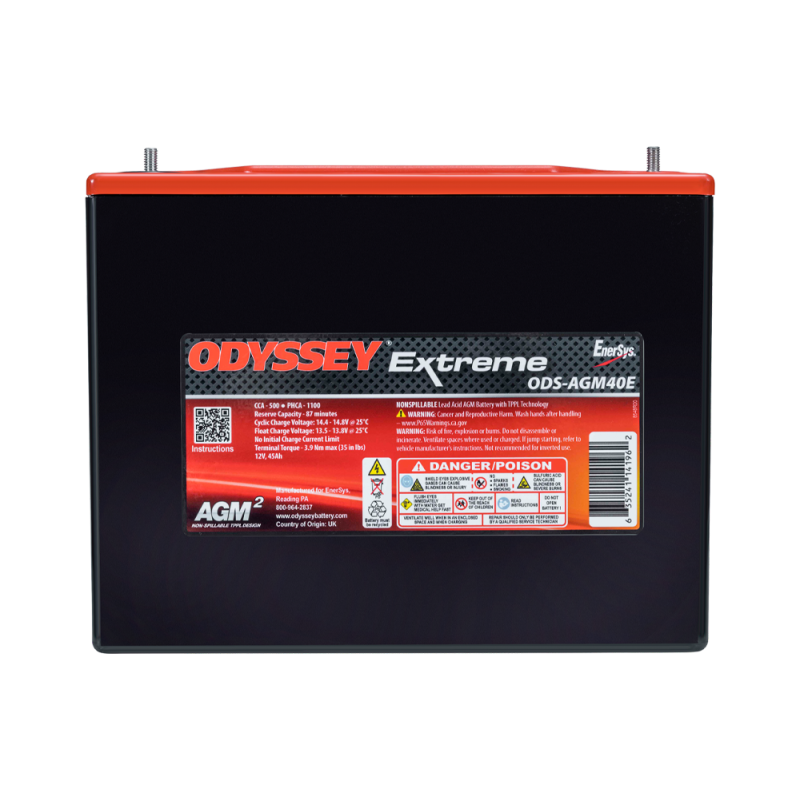 Bateria de competição Odyssey Extreme PC1100 ODS-AGM40E 45 Ah 1100 PHCAArray