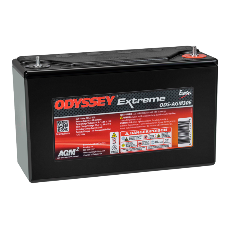 Bateria de competição AGM Odyssey Extreme PC950 ODS-AGM30E 34 Ah 950 PHCAArray