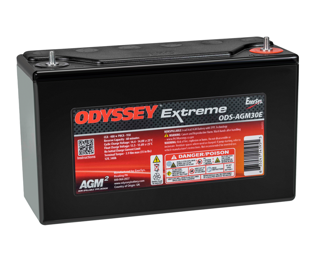 Bateria de competição AGM Odyssey Extreme PC950 ODS-AGM30E 34 Ah 950 PHCAArray