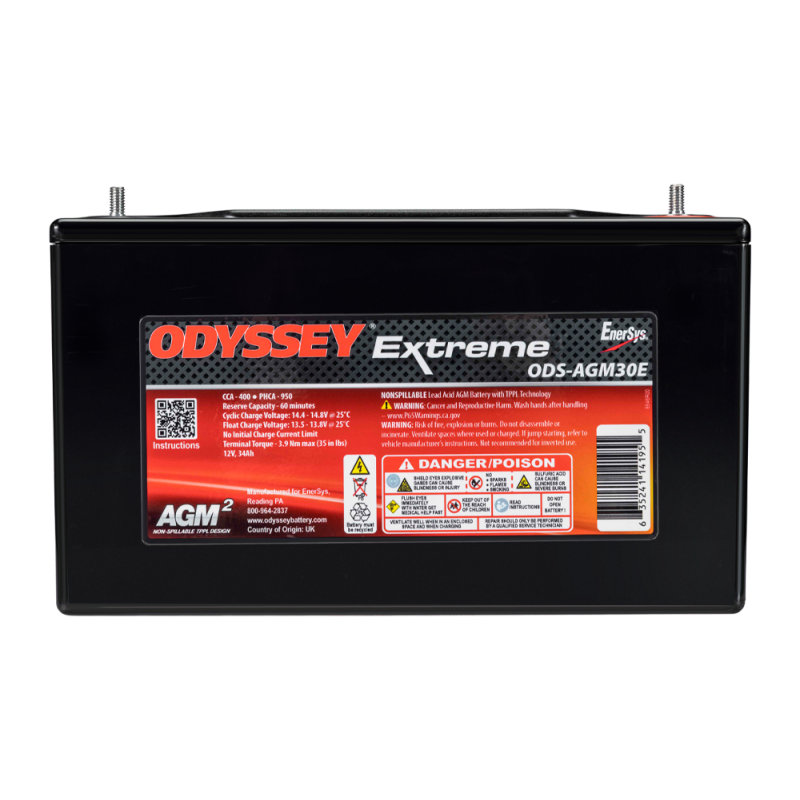 Bateria de competição AGM Odyssey Extreme PC950 ODS-AGM30E 34 Ah 950 PHCAArray