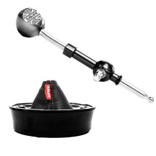 Kit de short shifter de aluminio y titanio con fuelle de cuero con costuras rojas MMR - MINI F5x