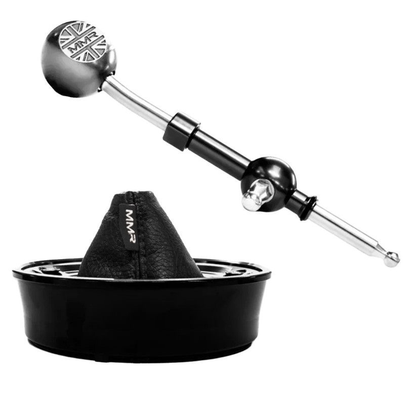 Kit de alavanca de mudanças curta MINI F5x em titânio com costuras pretas da MMR Performance MMR14-1403-TI-BArray
