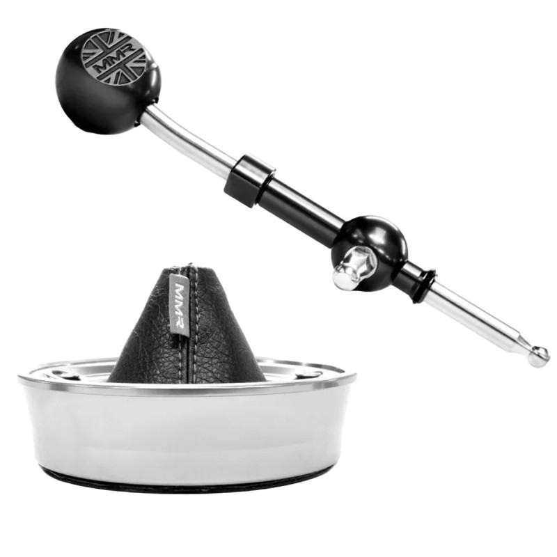 Kit de alavanca de mudanças curta MINI F5x Preto com costuras cinzentas MMR Performance MMR14-1403-BL-GArray