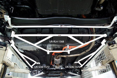 Barra anti-aproximação traseira inferior de 4 pontos ULTRA RACING Honda CRZ 10+Array
