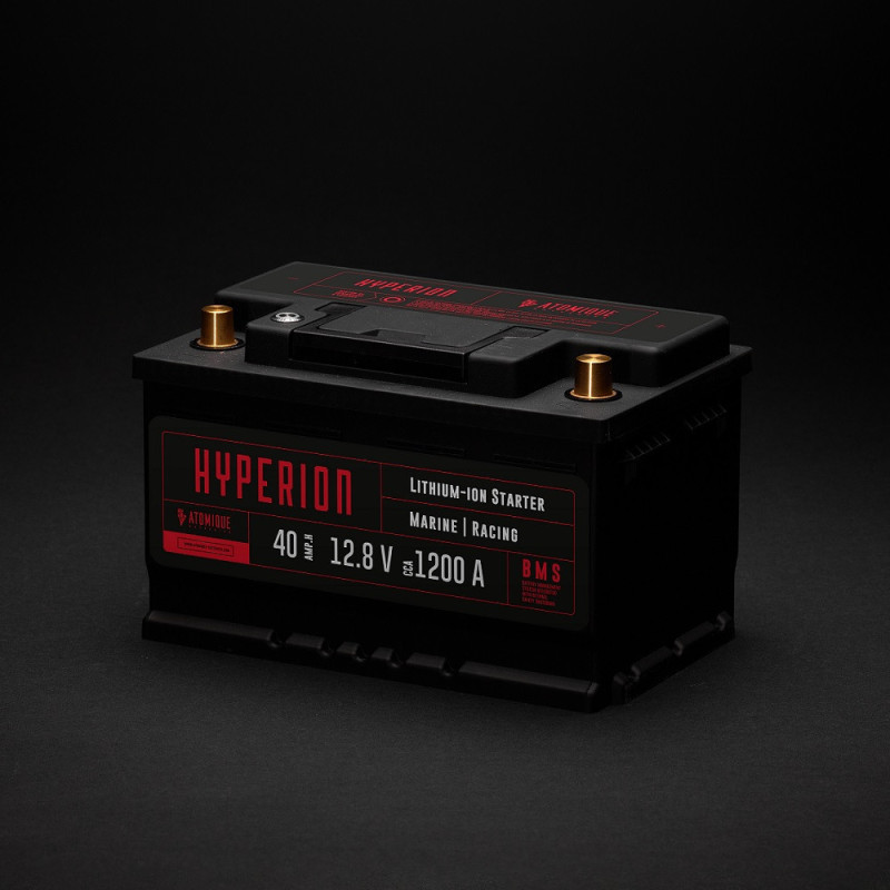 Bateria de lítio Baterias Atomique Hyperion 40-T6 iões de lítio LiFePO4 12V alto desempenho 40AhArray