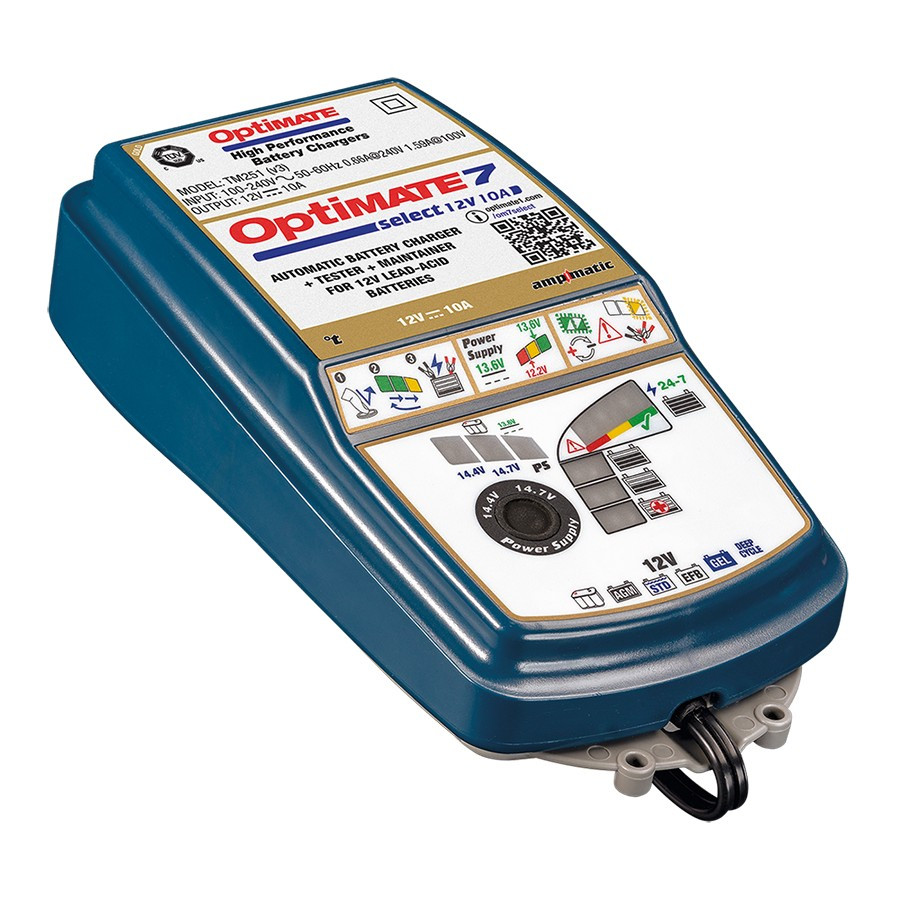 Carregador de bateria OptiMate 7 Select 12 V 10 A AGM EFB TM250 V3Array