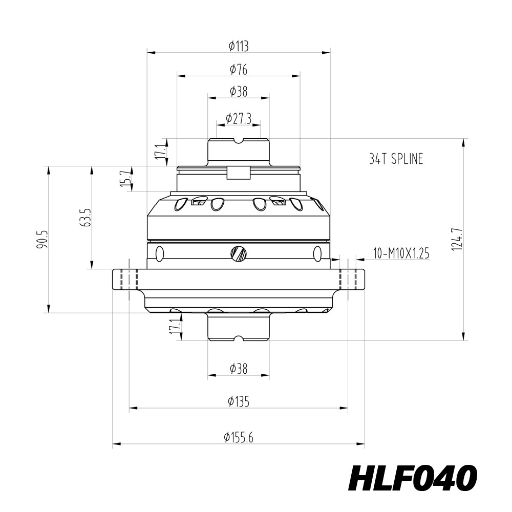 Diferencial de deslizamento limitado Blackline para Opel Astra, Corsa, Calibra, F16, F18, F20 e F28 - HLF040Array