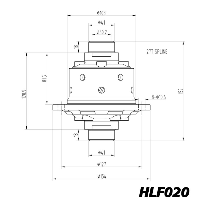 Diferencial de deslizamiento limitado Blackline BMW E46, E81, E82, E87, E90 168L - HLF020Array
