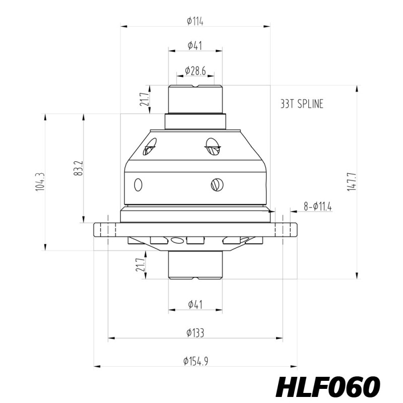 Diferencial de deslizamento limitado Blackline para Volkswagen Golf, Corrado, Jetta e Vento 02A - HLF060Array