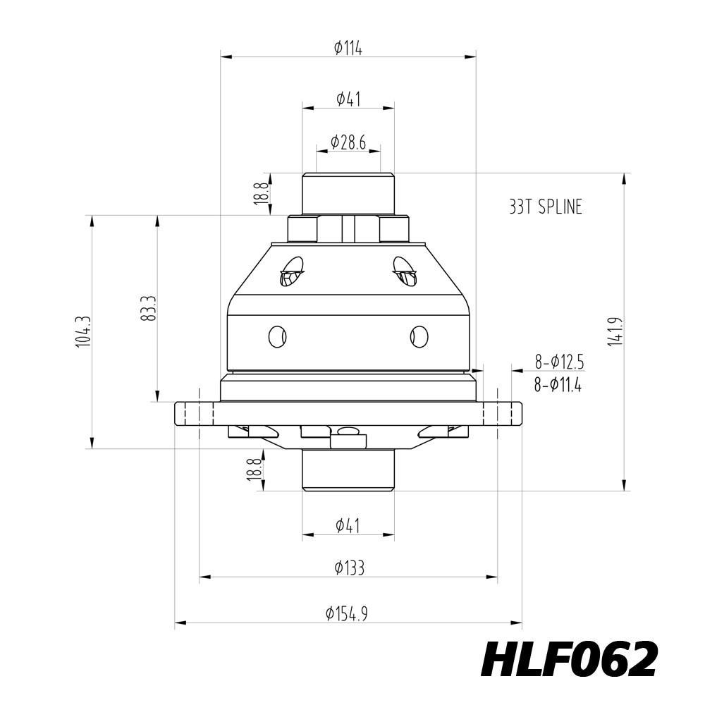 Diferencial de deslizamento limitado Blackline para VW Golf, Beetle, Jetta e Vento 02J - HLF062Array