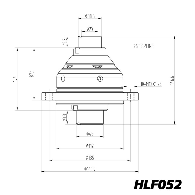 Diferencial de deslizamento limitado Blackline Renault Clio 3 RS 197 200 com caixa de velocidades TL4 - HLF052Array