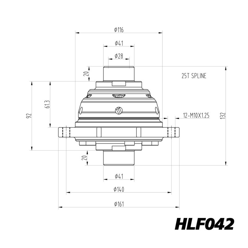 Diferencial de deslizamento limitado Blackline para Opel Astra H OPC e Corsa D OPC com caixa de velocidades M32 - HLF042Array