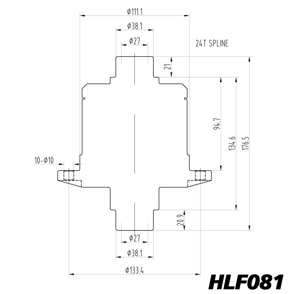 Diferencial de deslizamento limitado Blackline para Triumph Dolomite Stag TR2, TR3, TR4, TR5 e TR6 - HLF081Array