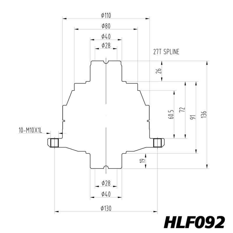 Diferencial de deslizamiento limitado Blackline para Honda con cajas de cambios Y21, Y80, S80 y S4C - HLF092Array
