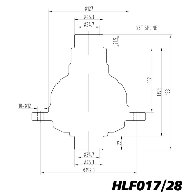Diferencial de deslizamento limitado Blackline para Ford Mustang, ponte de 9 polegadas, 28 ranhuras - HLF017/28Array